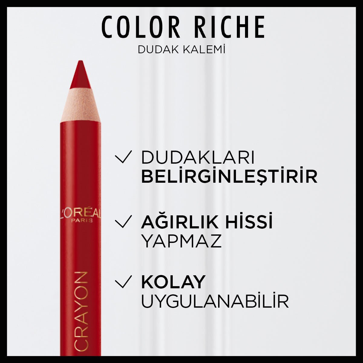 Loreal Paris Color Riche Dudak Kalemi - 300 Le Rouge Paris - Melori