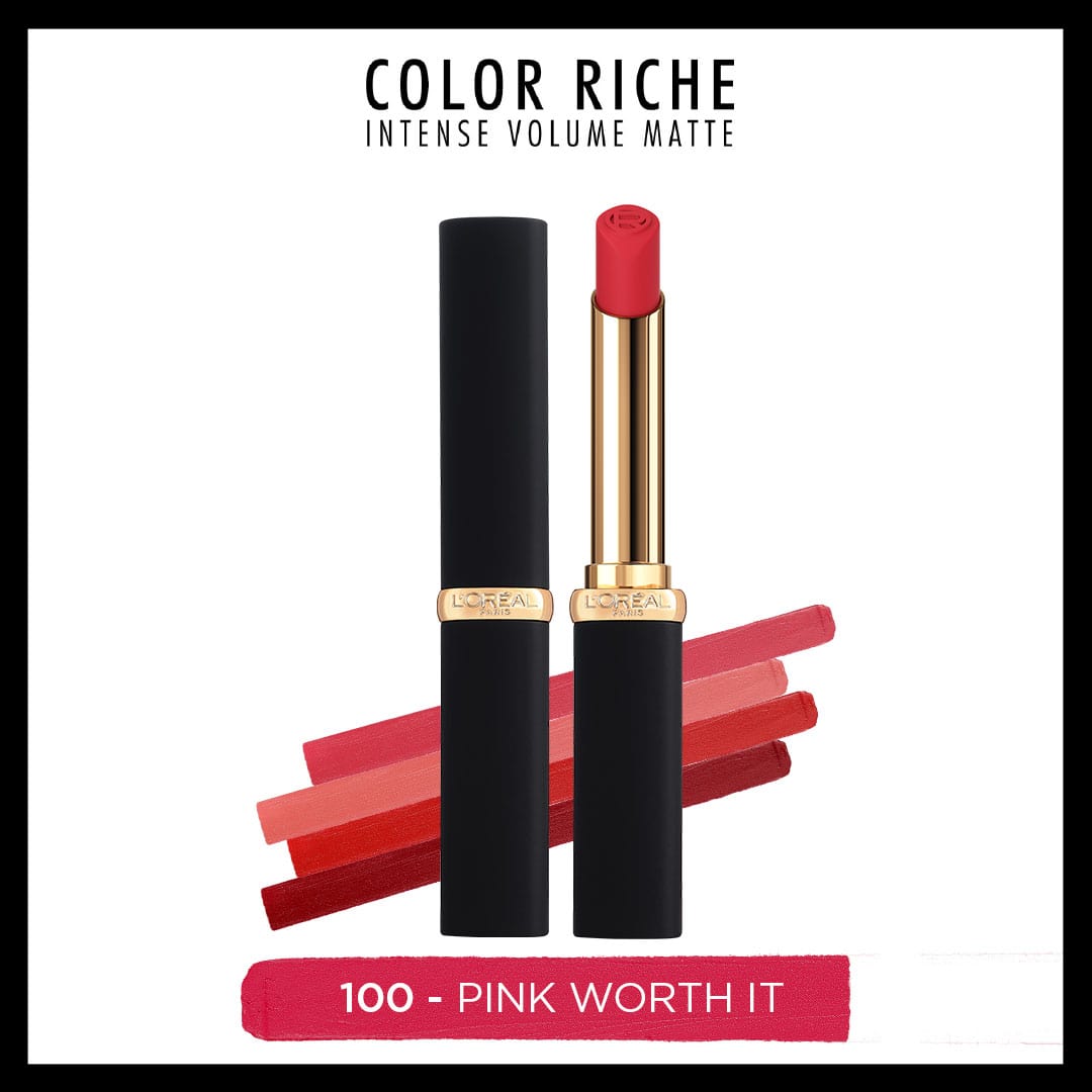 Loreal Paris Color Riche Intense Volume Matte Ruj - 100 Pink Worth It - Melori