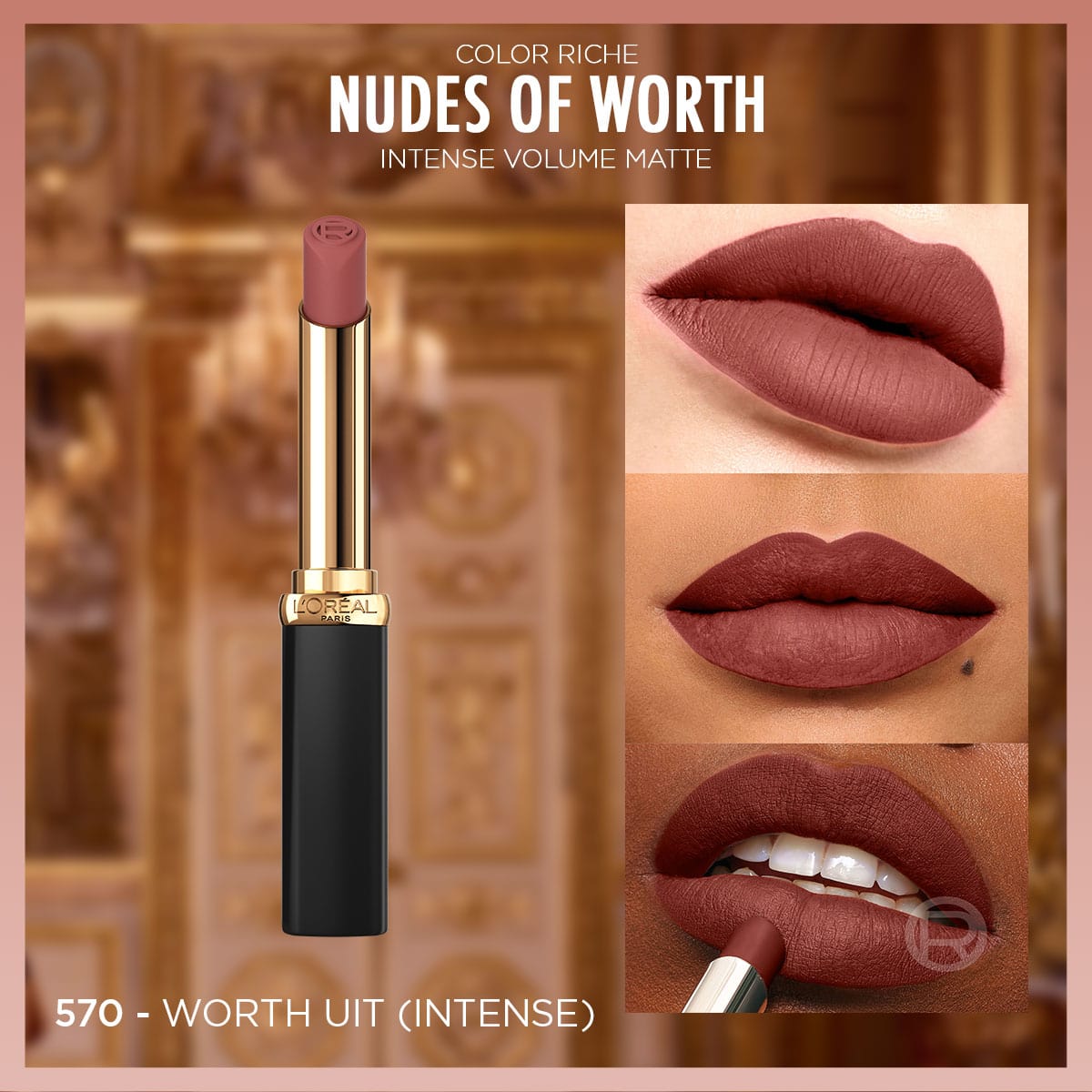 Loreal Paris Color Riche Intense Volume Matte Ruj - 570 Worth It (Intense) - Melori