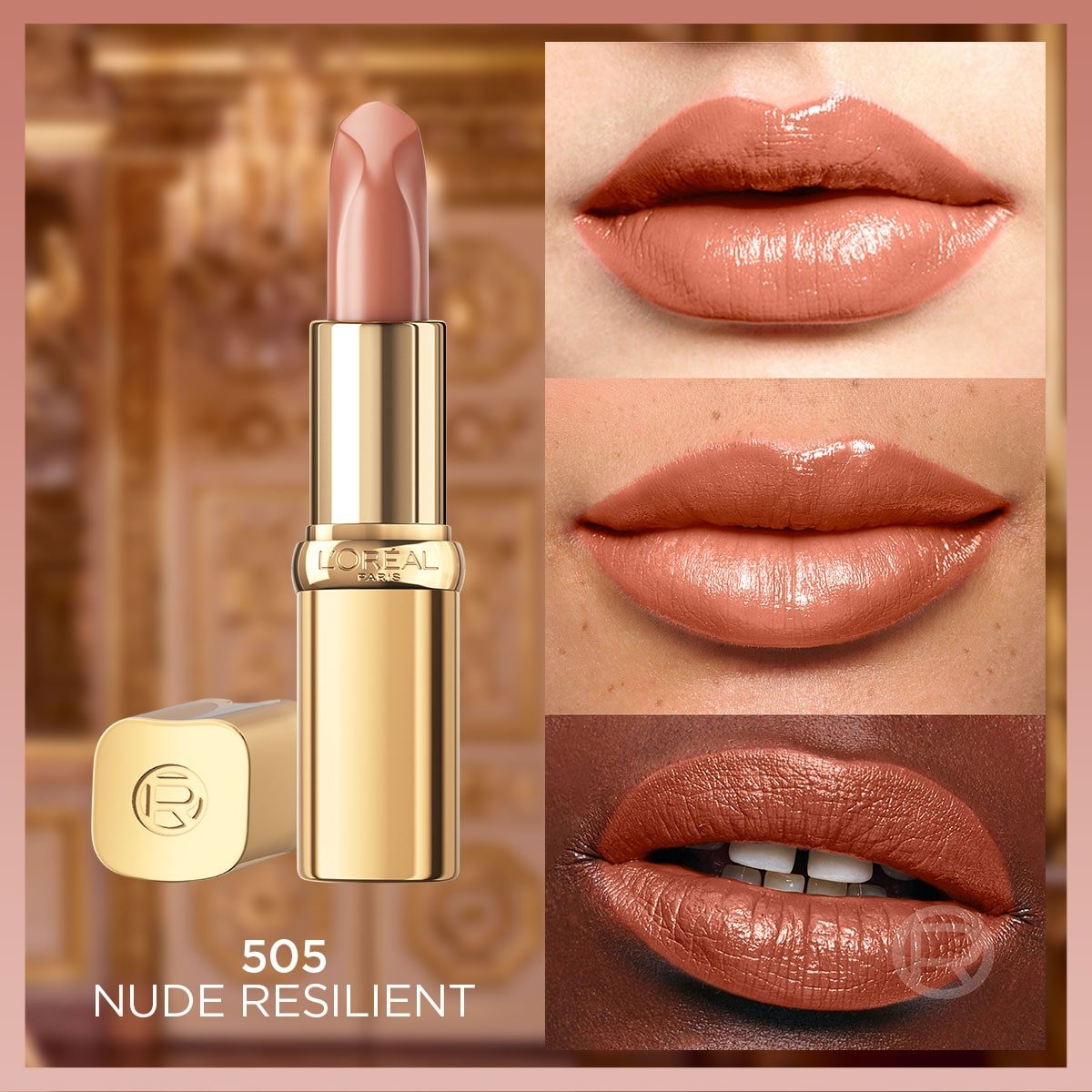 Loreal Paris Color Riche Saten Bitişli Ruj - 505 Nude Resilient - Melori