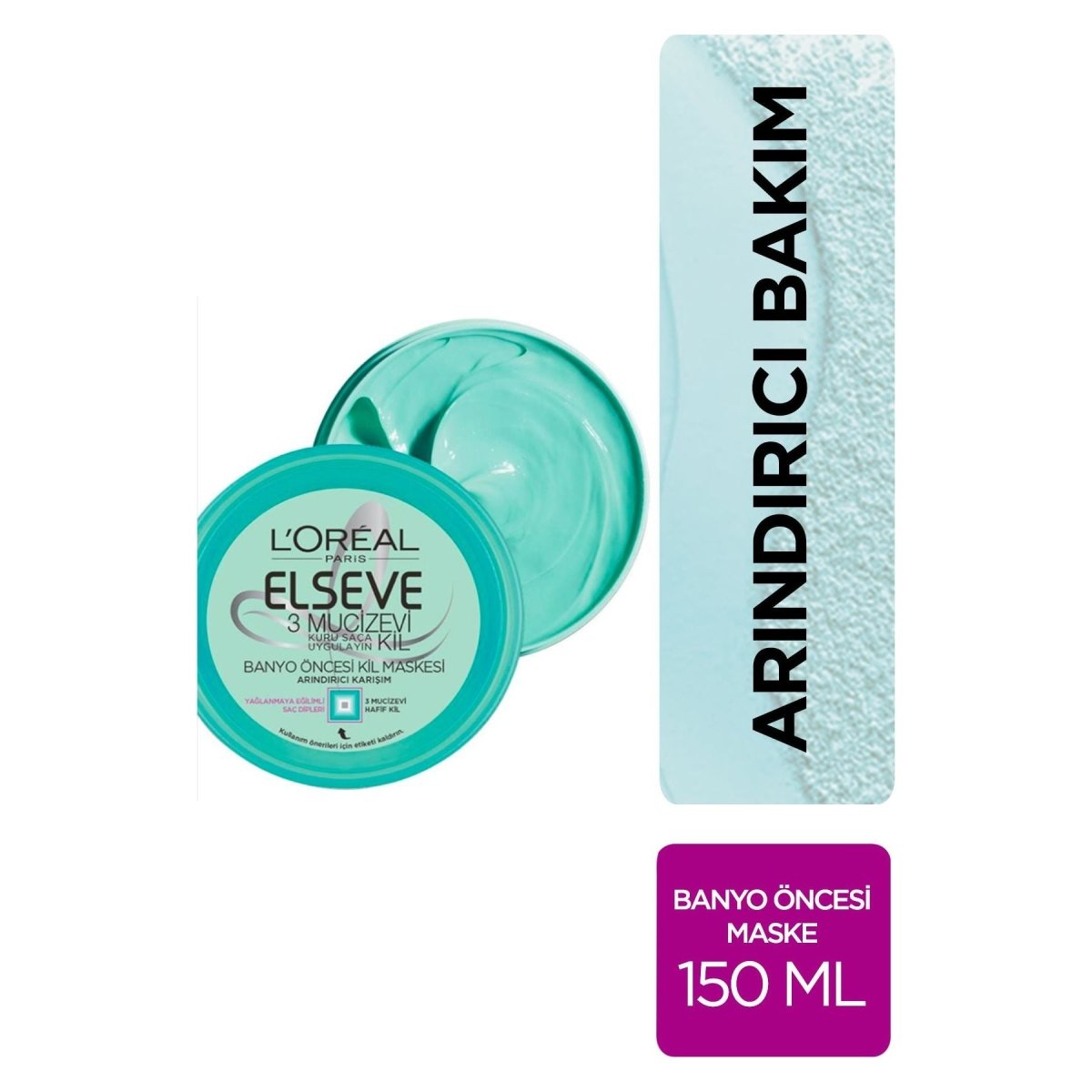 Loreal Paris Elseve 3 Mucizevi Kil Banyo Öncesi Kil Maskesi 150 ml - Melori