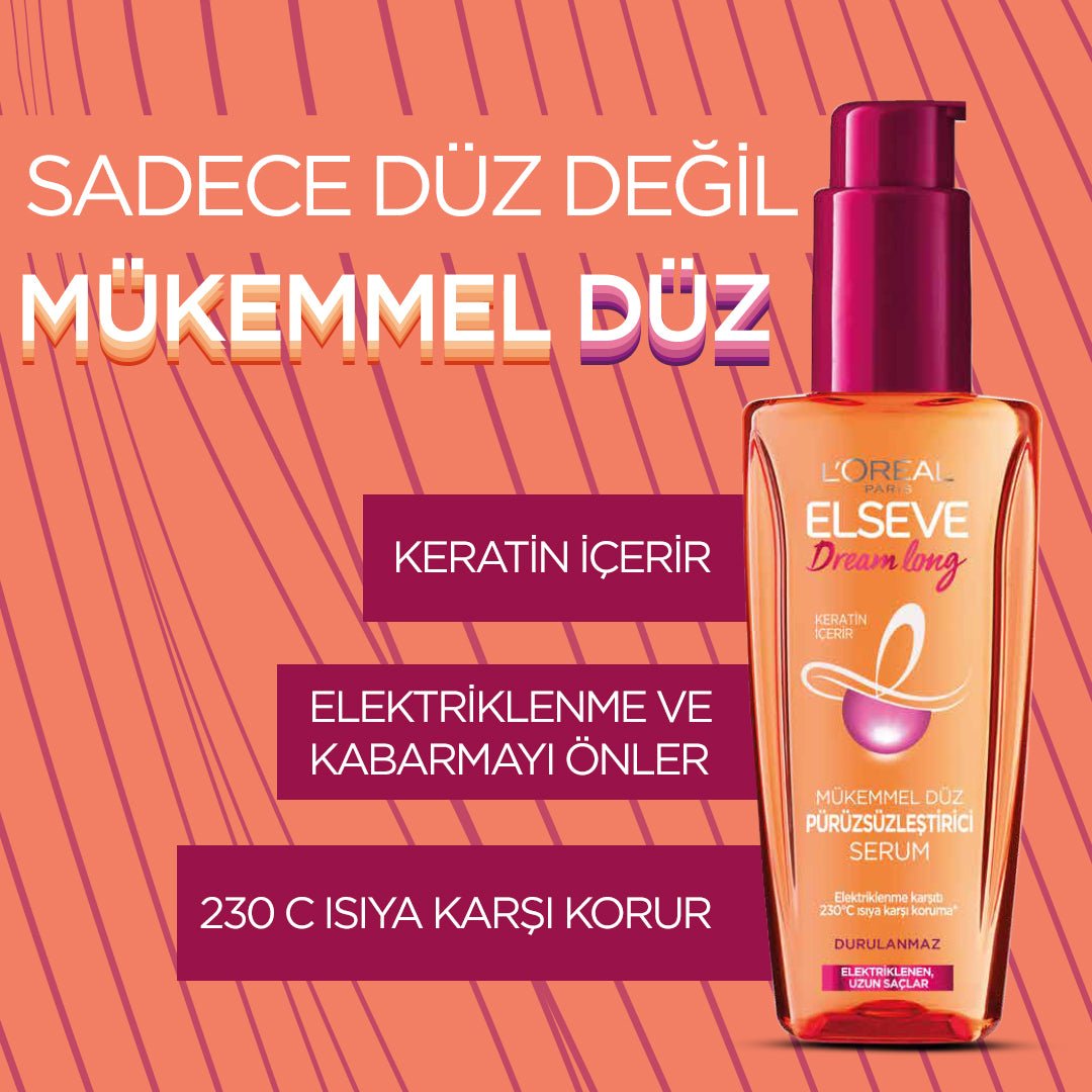 Loreal Paris Elseve Dream Long Mükemmel Düz Pürüzsüzleştirici Serum 100 ml - Melori