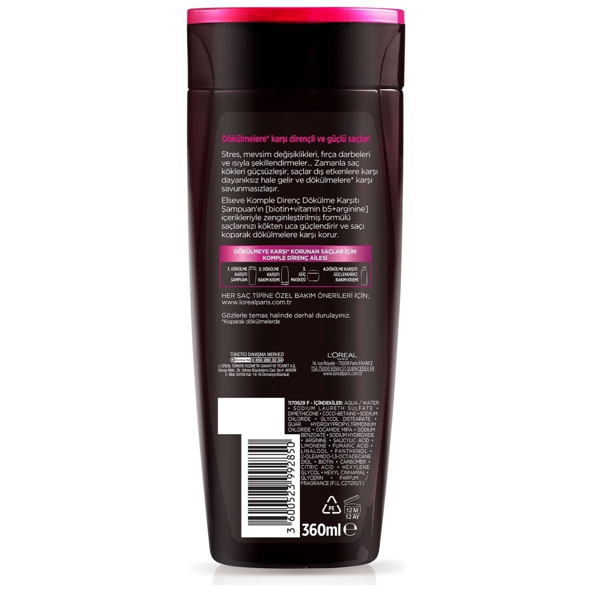 Loreal Paris Elseve Komple Direnç Dökülme Karşıtı Şampuan 360 ml - Melori