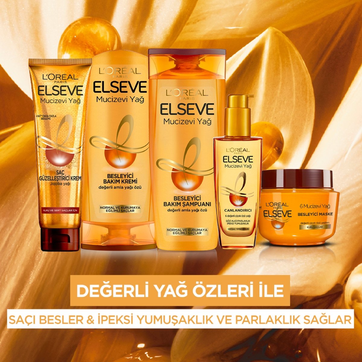 Loreal Paris Elseve Mucizevi Yağ Besleyici Bakım Şampuanı 360 ml - Melori