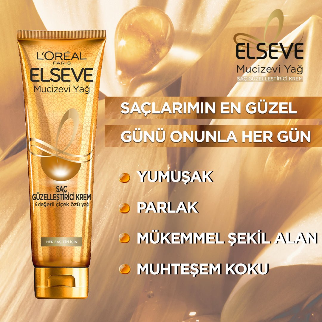 Loreal Paris Elseve Mucizevi Yağ Saç Güzelleştirici Krem 150 ml - Kuru ve Sert Saçlar - Melori