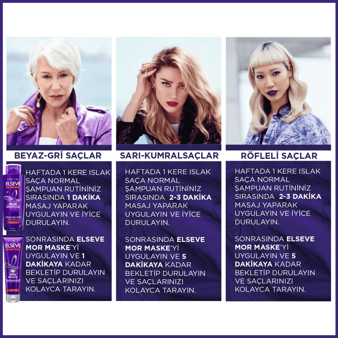 Loreal Paris Elseve Turunculaşma Karşıtı Mor Şampuan 200ml - Melori