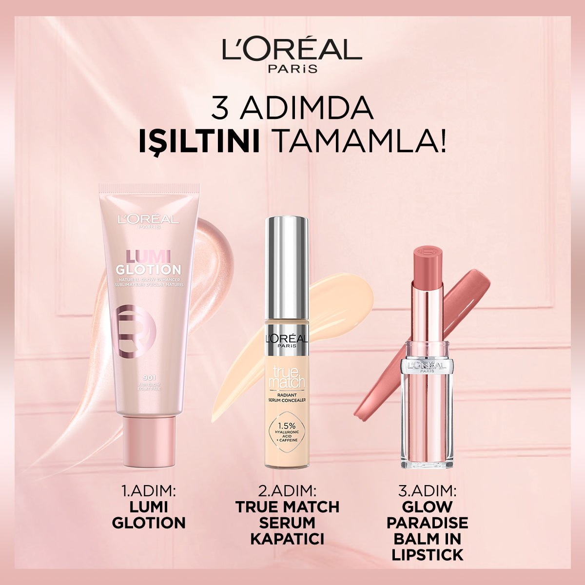 Loreal Paris Glotion All - In - One Doğal Işıltı 901 - Fair Glow 40 ml - Melori