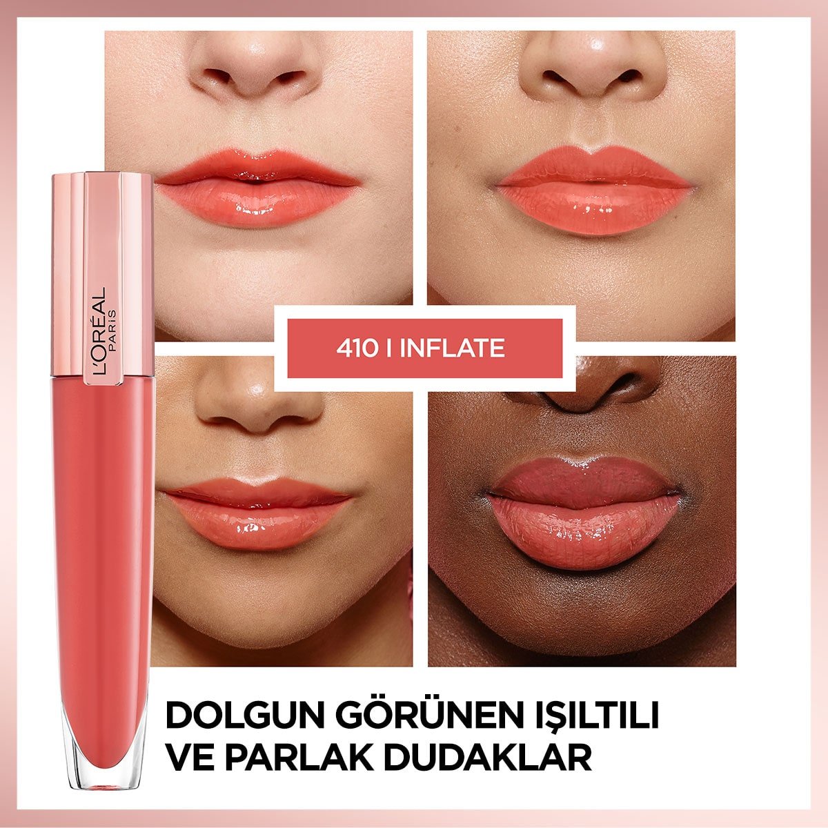 Loreal Paris Glow Paradise Balm in Gloss - Işıltı Veren Parlatıcı 410 I Inflate - Melori