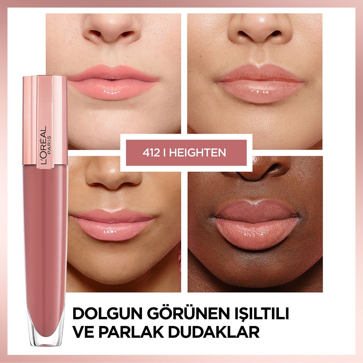 Loreal Paris Glow Paradise Balm in Gloss - Işıltı Veren Parlatıcı 412 I Heighten - Melori