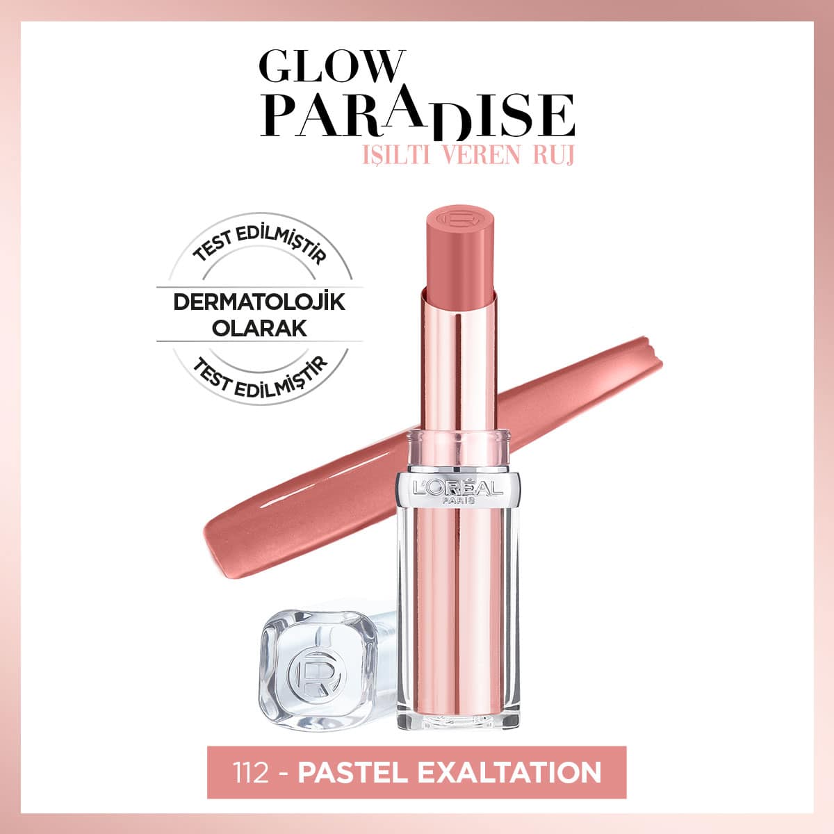 Loreal Paris Glow Paradise Balm - in - Lipstick - Işıltı Veren Ruj 112 Pastel Exaltation - Melori