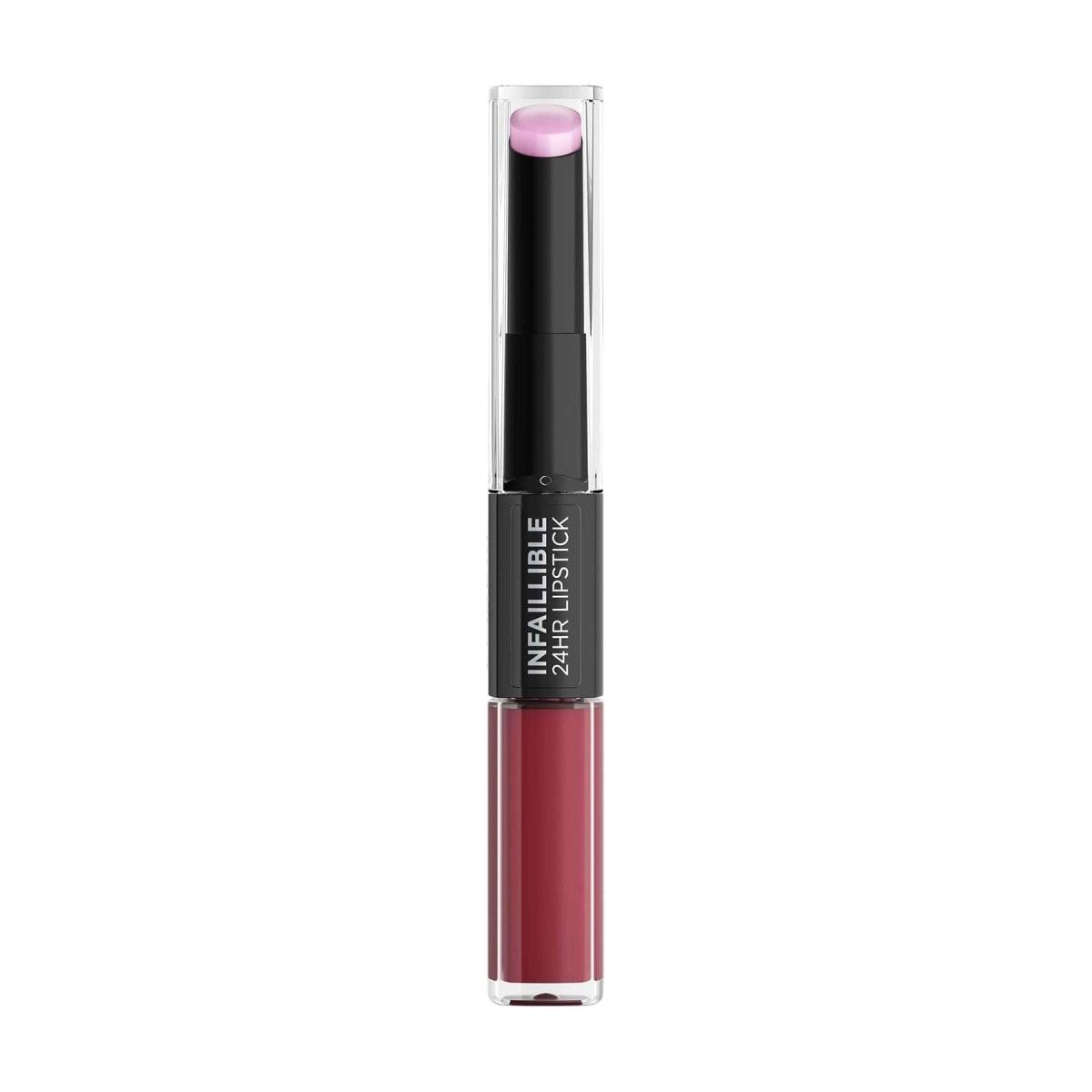 Loreal Paris Infaillible 2 - Step 24 Saat Kalıcı Likit Ruj & Balm - 302 Rose Eternite - Melori