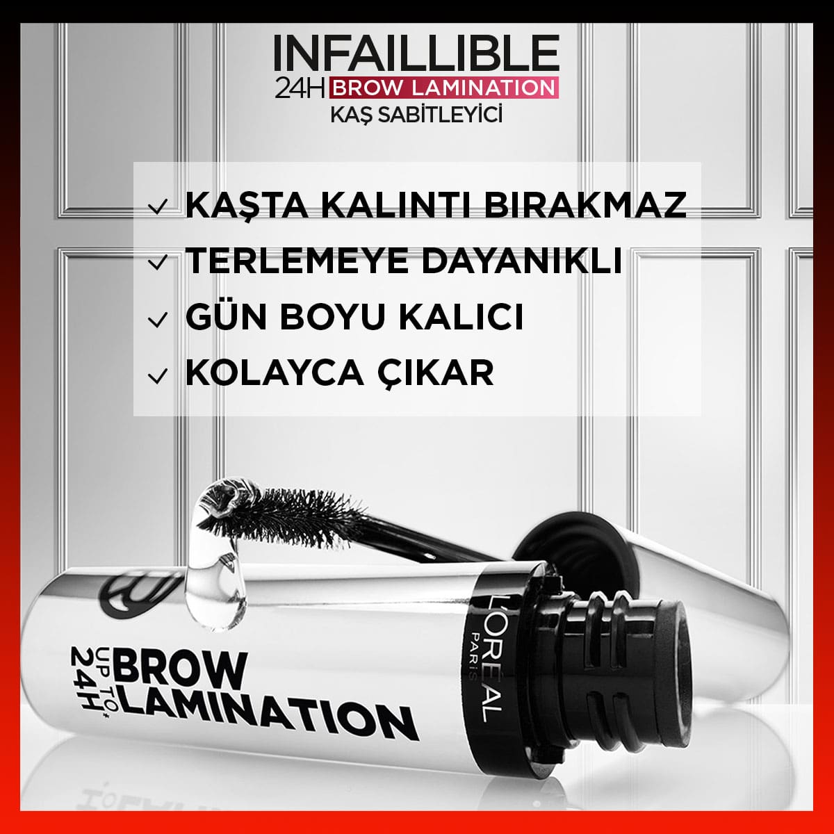 Loreal Paris Infaillible 24H Brow Lamination Şeffaf Kaş Sabitleyici - Melori