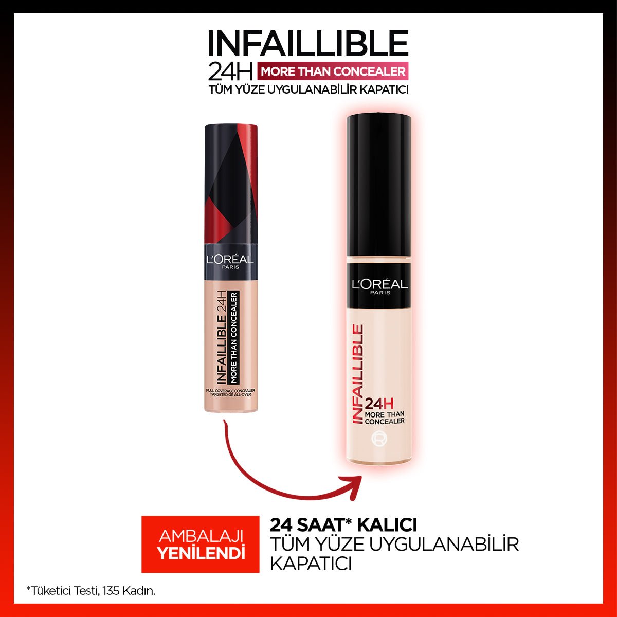 Loreal Paris Infaillible 24H Tüm Yüze Uygulanabilir Kapatıcı - 322 Ivory - Melori