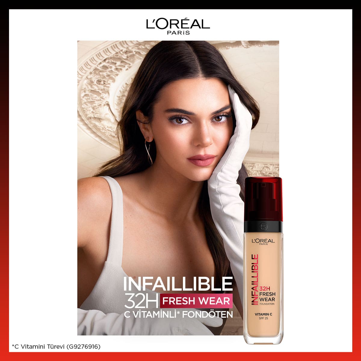 Loreal Paris Infaillible 32H Fresh Wear C Vitaminli Fondöten - 145 Rose Beige - Melori