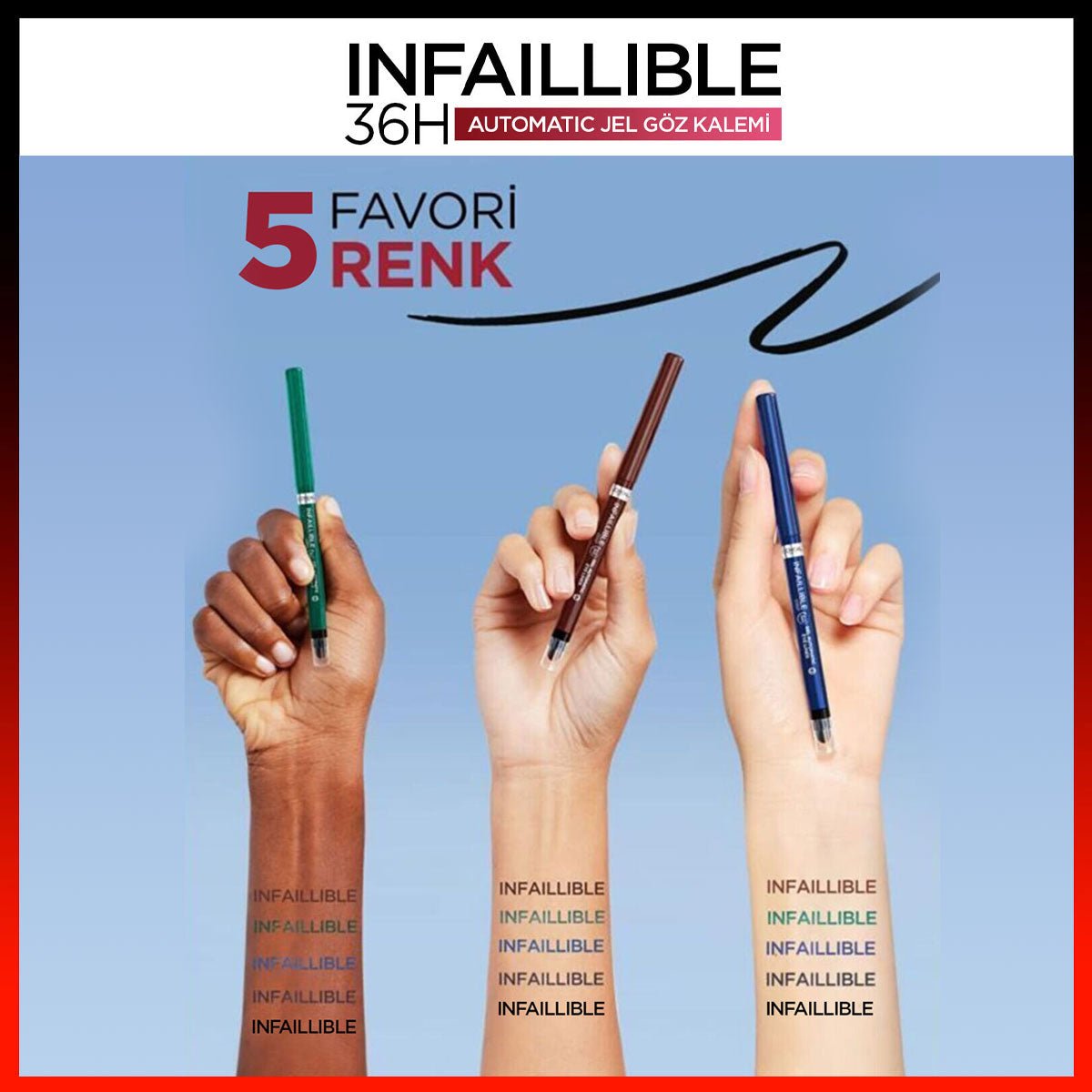 Loreal Paris Infaillible Automatic Jel Göz Kalemi - Mat Siyah - Melori