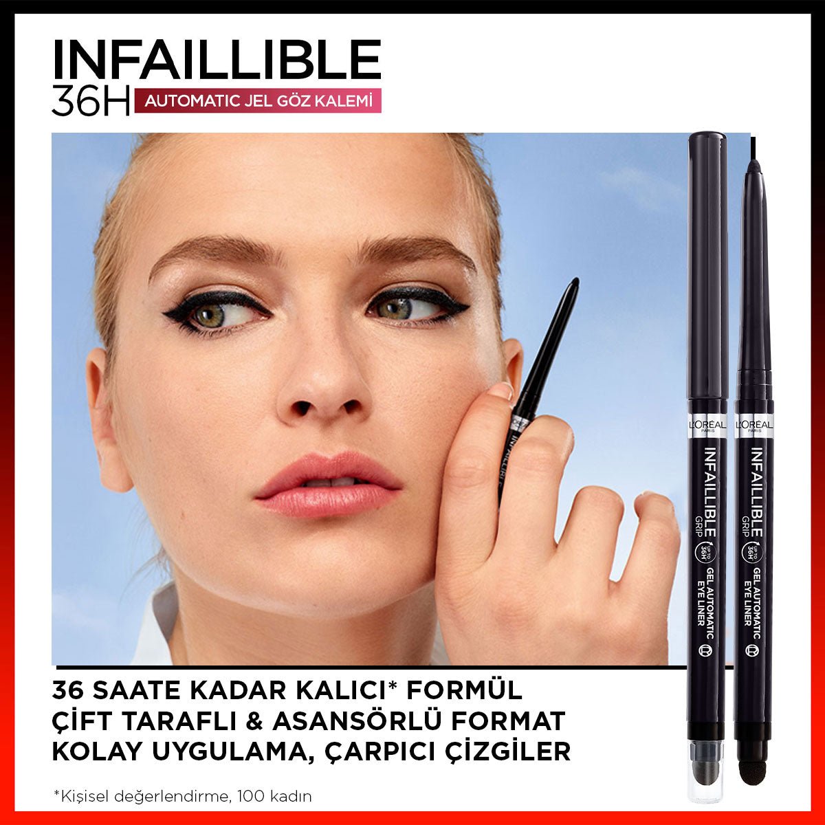 Loreal Paris Infaillible Automatic Jel Göz Kalemi - Mat Siyah - Melori