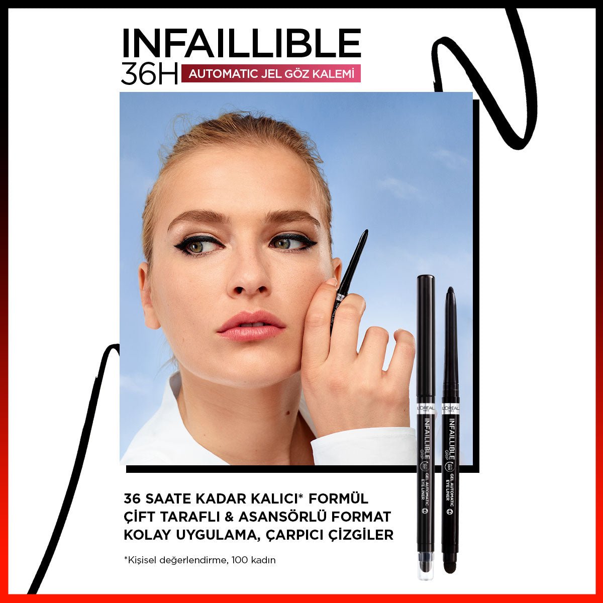 Loreal Paris Infaillible Automatic Jel Göz Kalemi - Yoğun Siyah - Melori