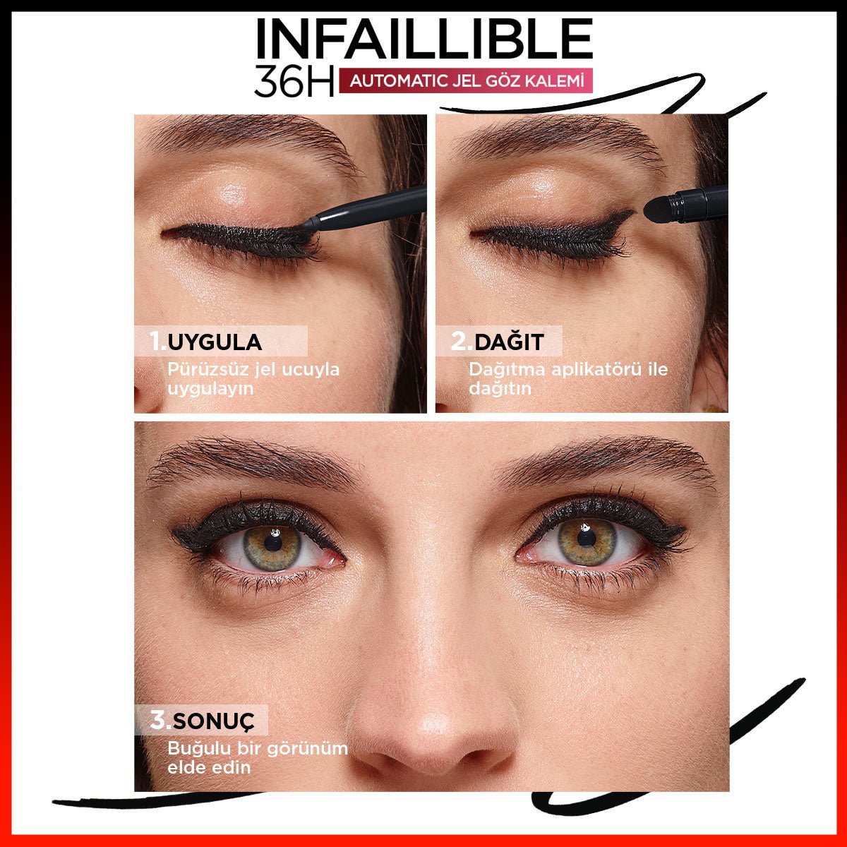 Loreal Paris Infaillible Automatic Jel Göz Kalemi - Yoğun Siyah - Melori