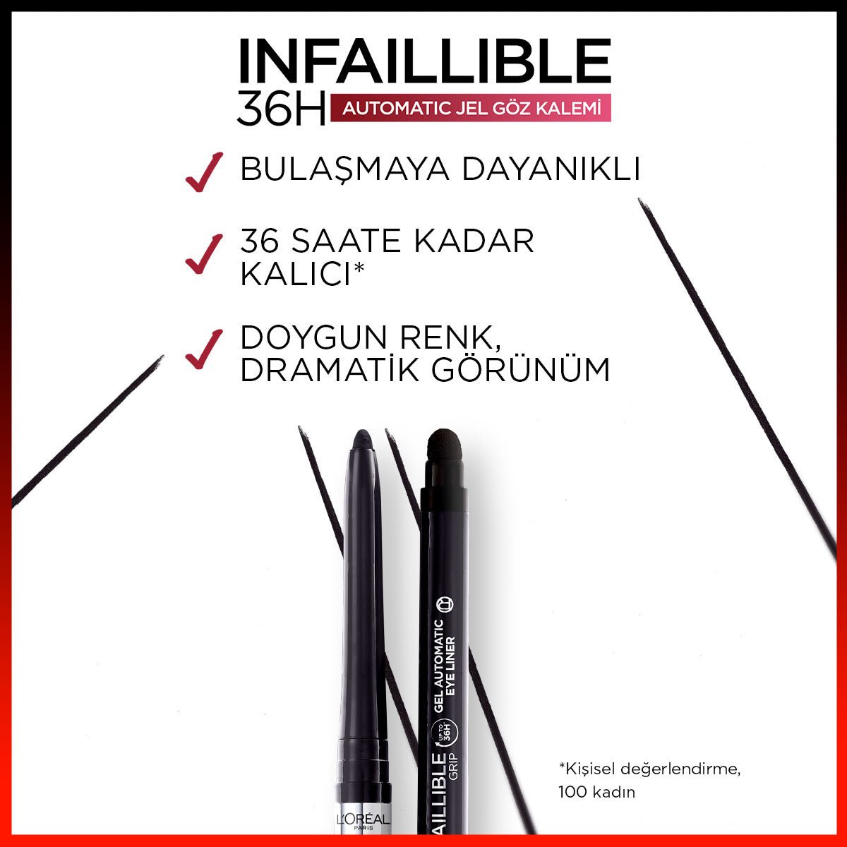 Loreal Paris Infaillible Automatic Jel Göz Kalemi - Yoğun Siyah - Melori