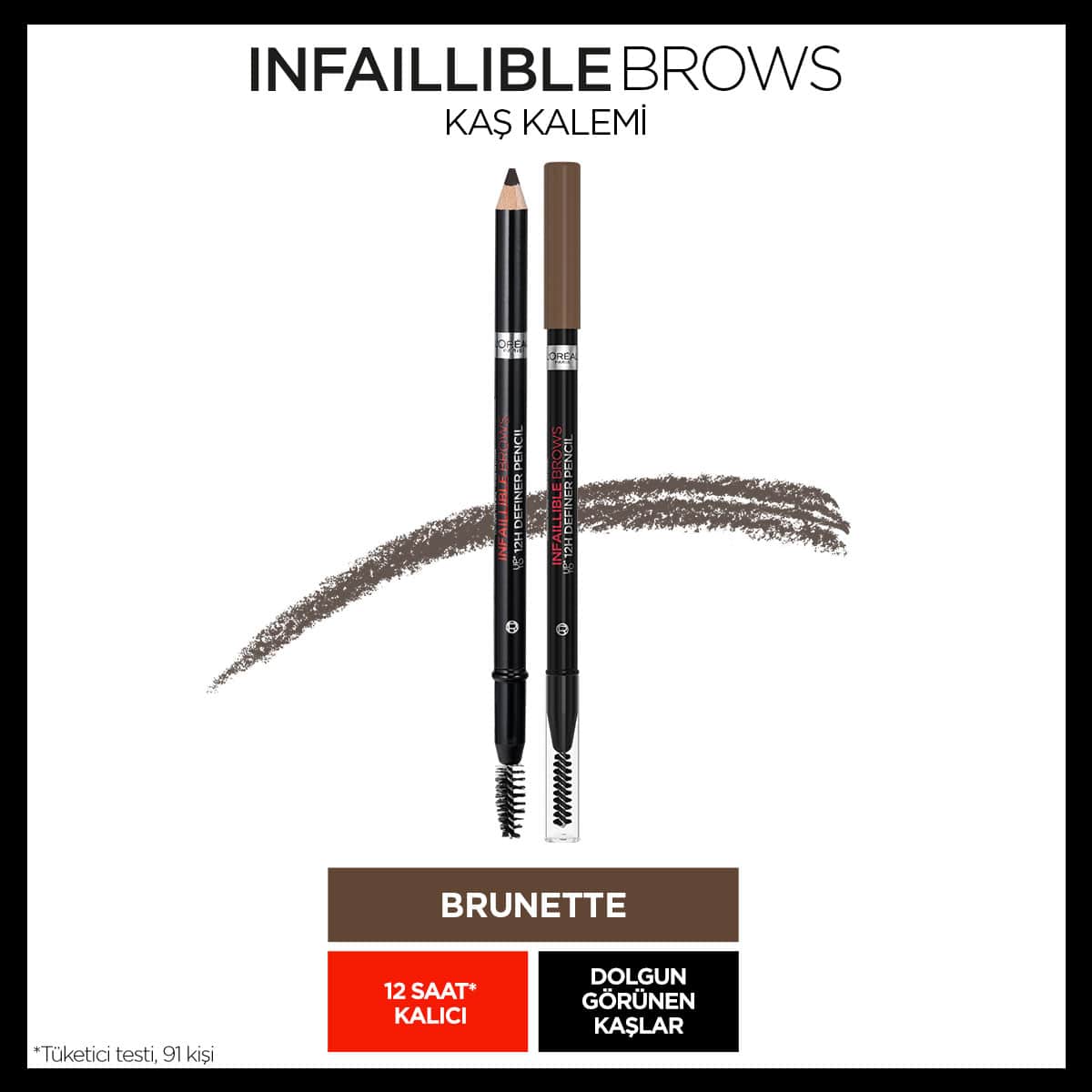 Loreal Paris Infaillible Brows Kaş Kalemi 03 Brunette - Melori