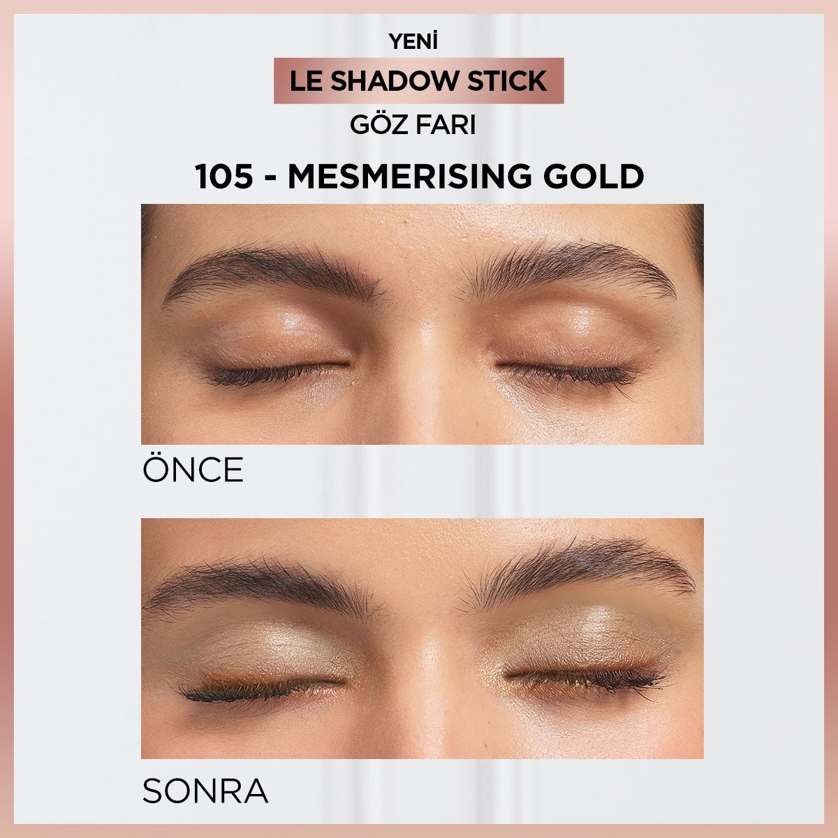 Loreal Paris Le Shadow Stick Göz Farı - 105 Mesmerizing Gold - Melori