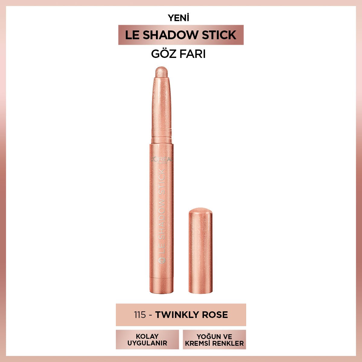 Loreal Paris Le Shadow Stick Göz Farı - 115 Twinkly Rose - Melori