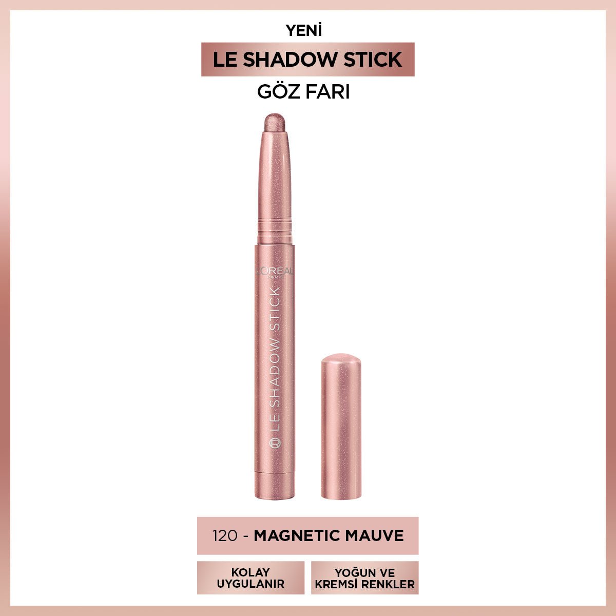Loreal Paris Le Shadow Stick Göz Farı - 120 Magnetic Mauve - Melori
