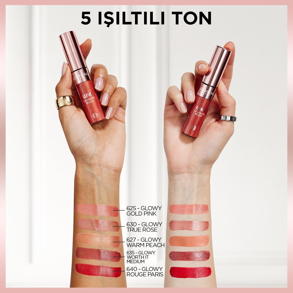 Loreal Paris Lumi Blush Likit Allık - 635 Glowy Worth It Medium - Melori