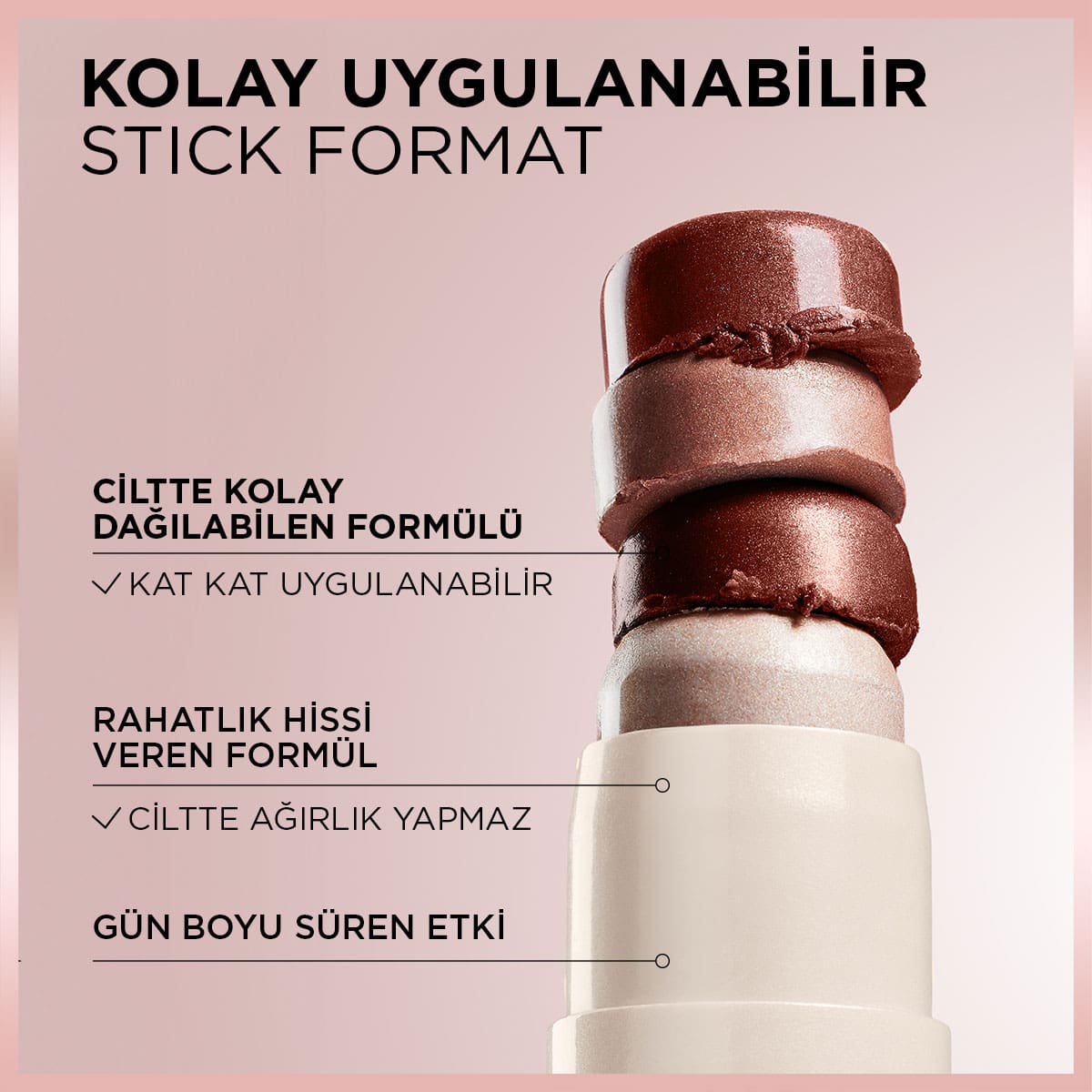 Loreal Paris Lumi Glass Islak Bitişli Stick Aydınlatıcı - 620 Glassy Pink Ballet - Melori
