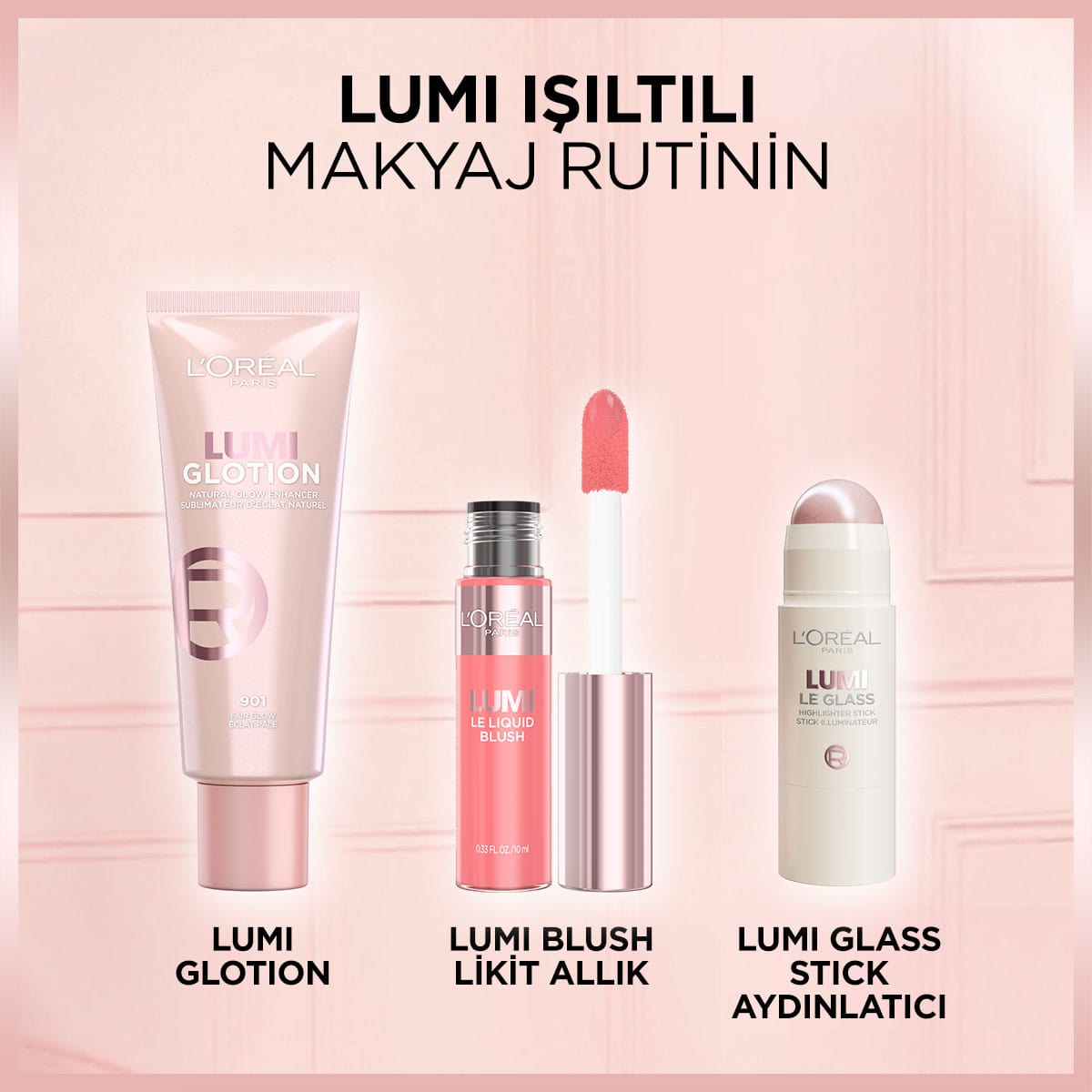 Loreal Paris Lumi Glass Islak Bitişli Stick Aydınlatıcı - 620 Glassy Pink Ballet - Melori