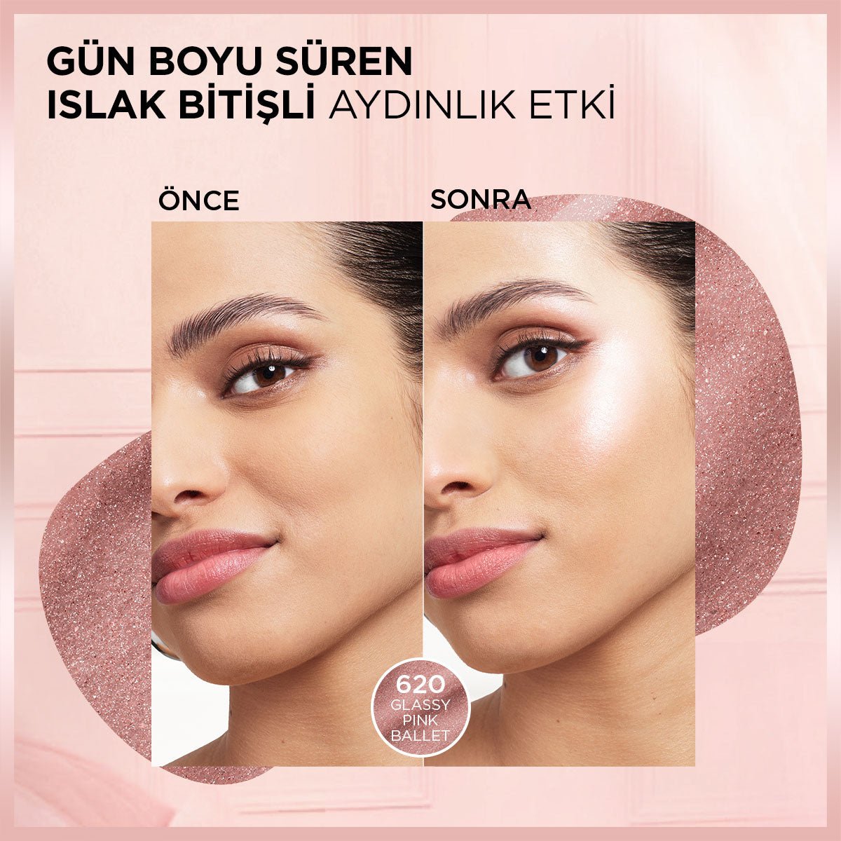 Loreal Paris Lumi Glass Islak Bitişli Stick Aydınlatıcı - 620 Glassy Pink Ballet - Melori