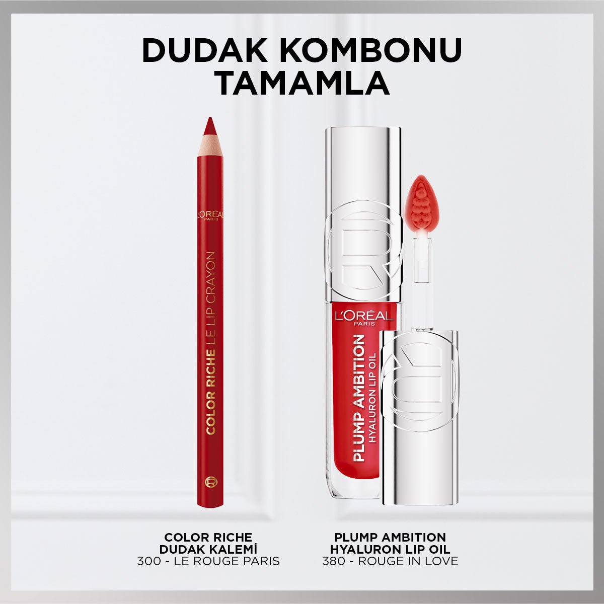 Loreal Paris Plump Ambition Hyaluron Lip Oil Besleyici ve Nemlendirici Dudak Parlatıcısı - 380 Rouge In Love - Melori