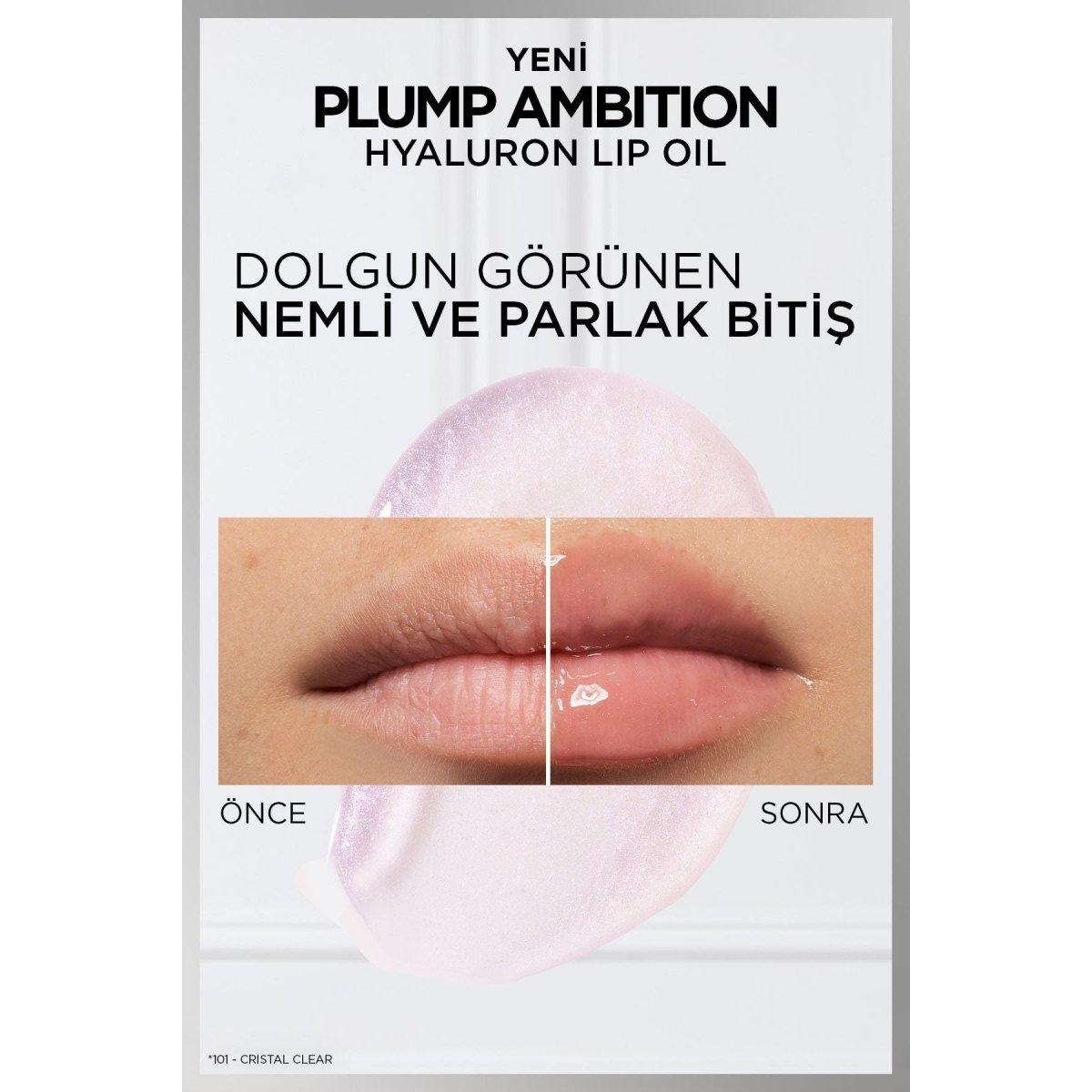Loreal Paris Plump Ambition Hyaluron Lip Oil Besleyici ve Nemlendirici Dudak Parlatıcısı - 510 La Nuit Sparkle - Melori
