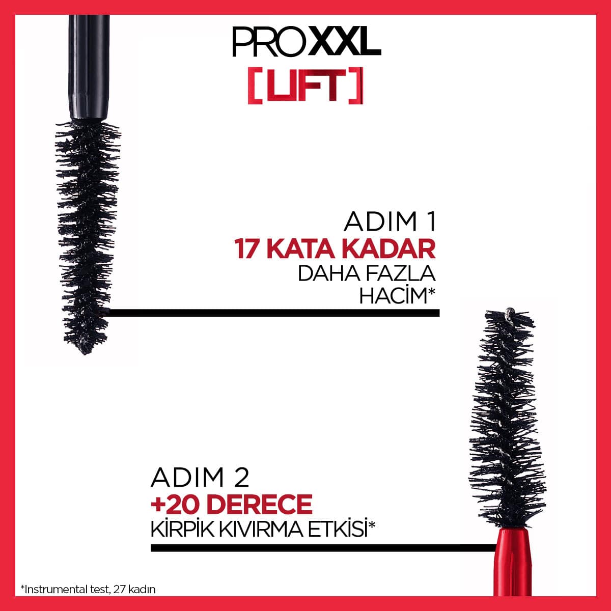 Loreal Paris Pro XXL Lift Çift Taraflı Maskara - Kirpik Lifting Etkisi - Melori