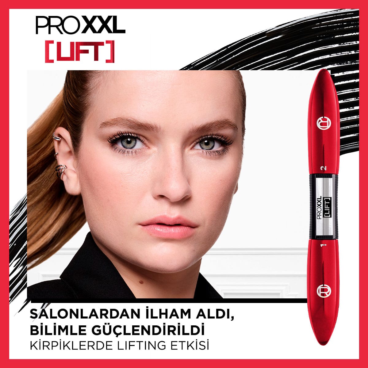Loreal Paris Pro XXL Lift Çift Taraflı Maskara - Kirpik Lifting Etkisi - Melori