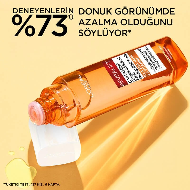 Loreal Paris Revitalift C Vitamini Gözenek Görünümü Karşıtı Peeling Etkili Tonik 180 ml - Melori