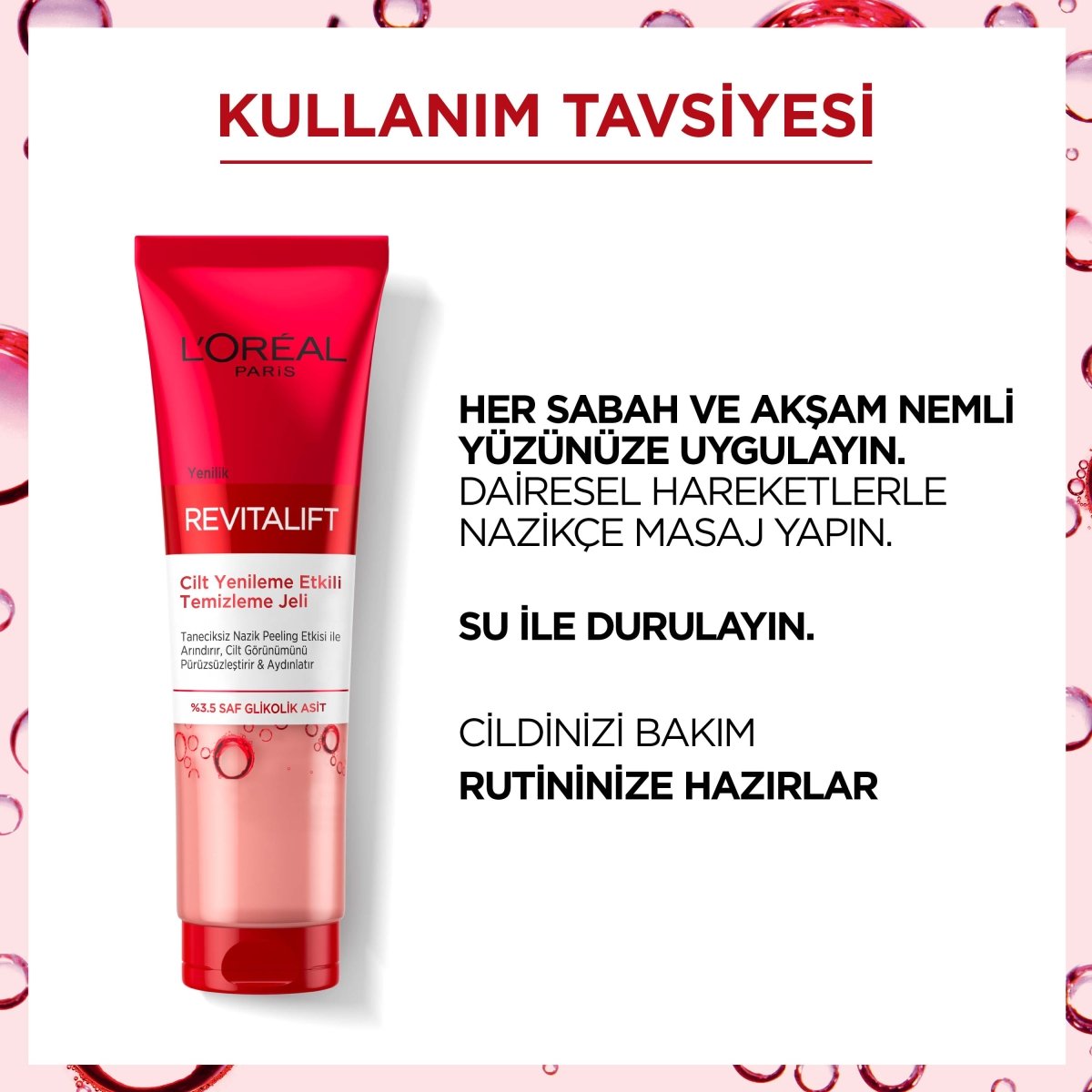 Loreal Paris Revitalift Cilt Yenileme Etkili Temizleme Jeli 150ML - Glikolik Asit - Melori