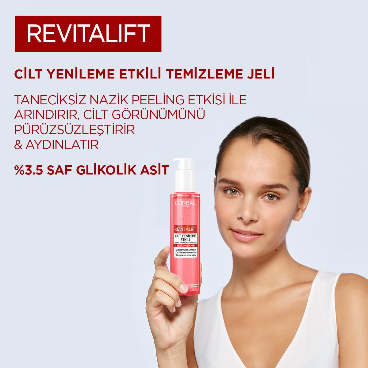 Loreal Paris Revitalift Cilt Yenileme Etkili Temizleme Jeli 150ML - Glikolik Asit - Melori