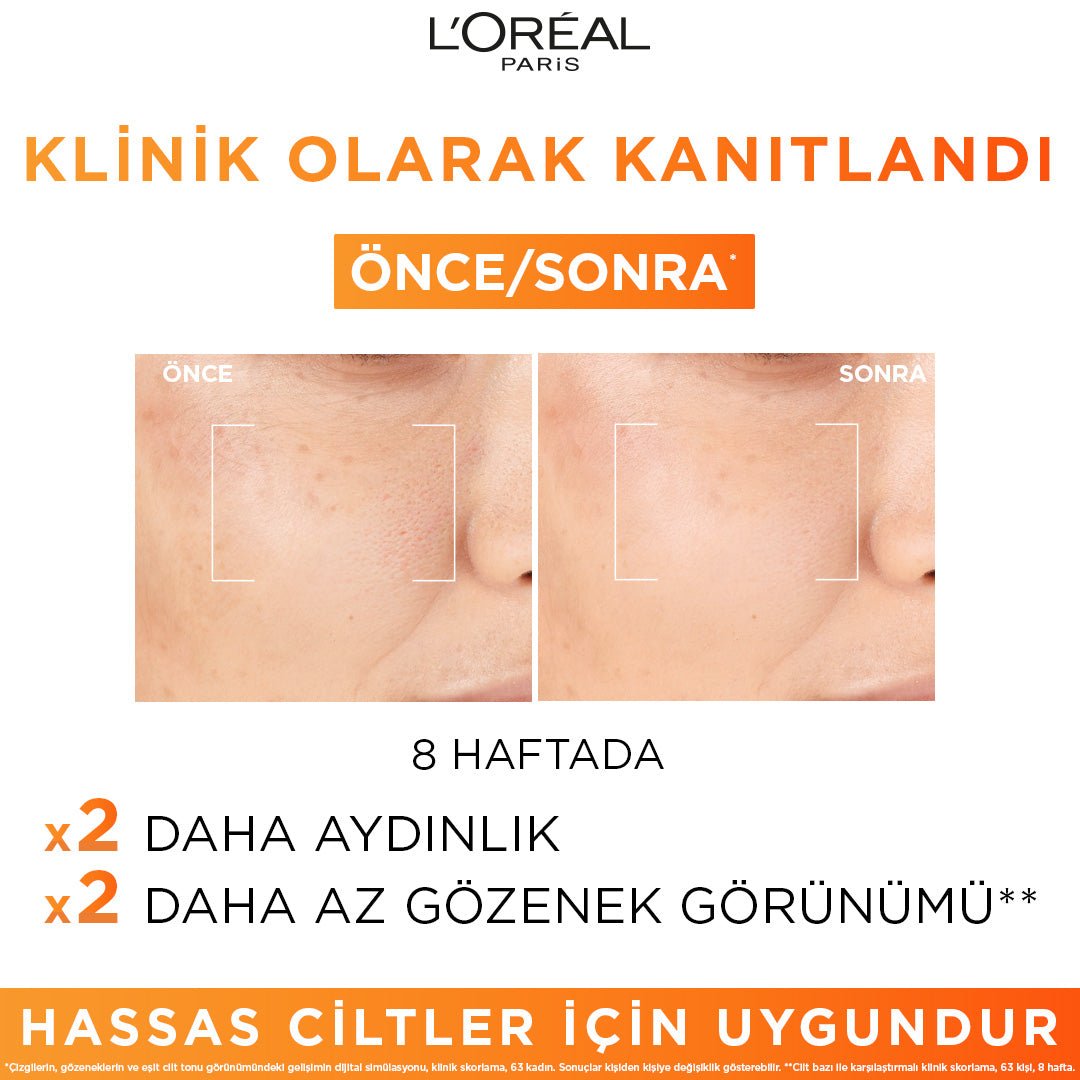 Loreal Paris Revitalift Clinical %12 Saf C Vitamini Aydınlatıcı, Ton Eşitleyici, Gözenek Karşıtı Serum 30 ml - Melori