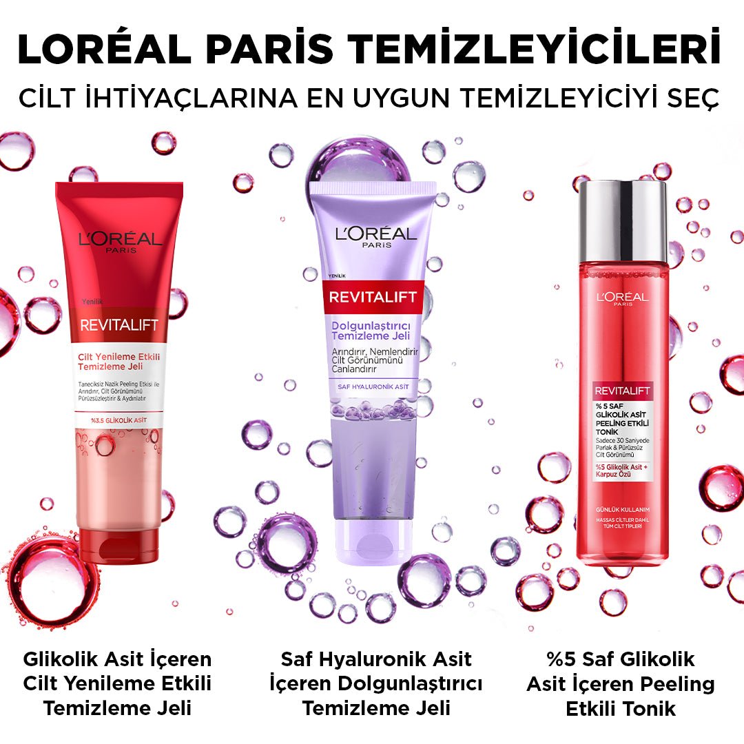 Loreal Paris Revitalift Dolgunlaştırıcı Temizleme Jeli 150ml - Hyaluronik Asit - Melori