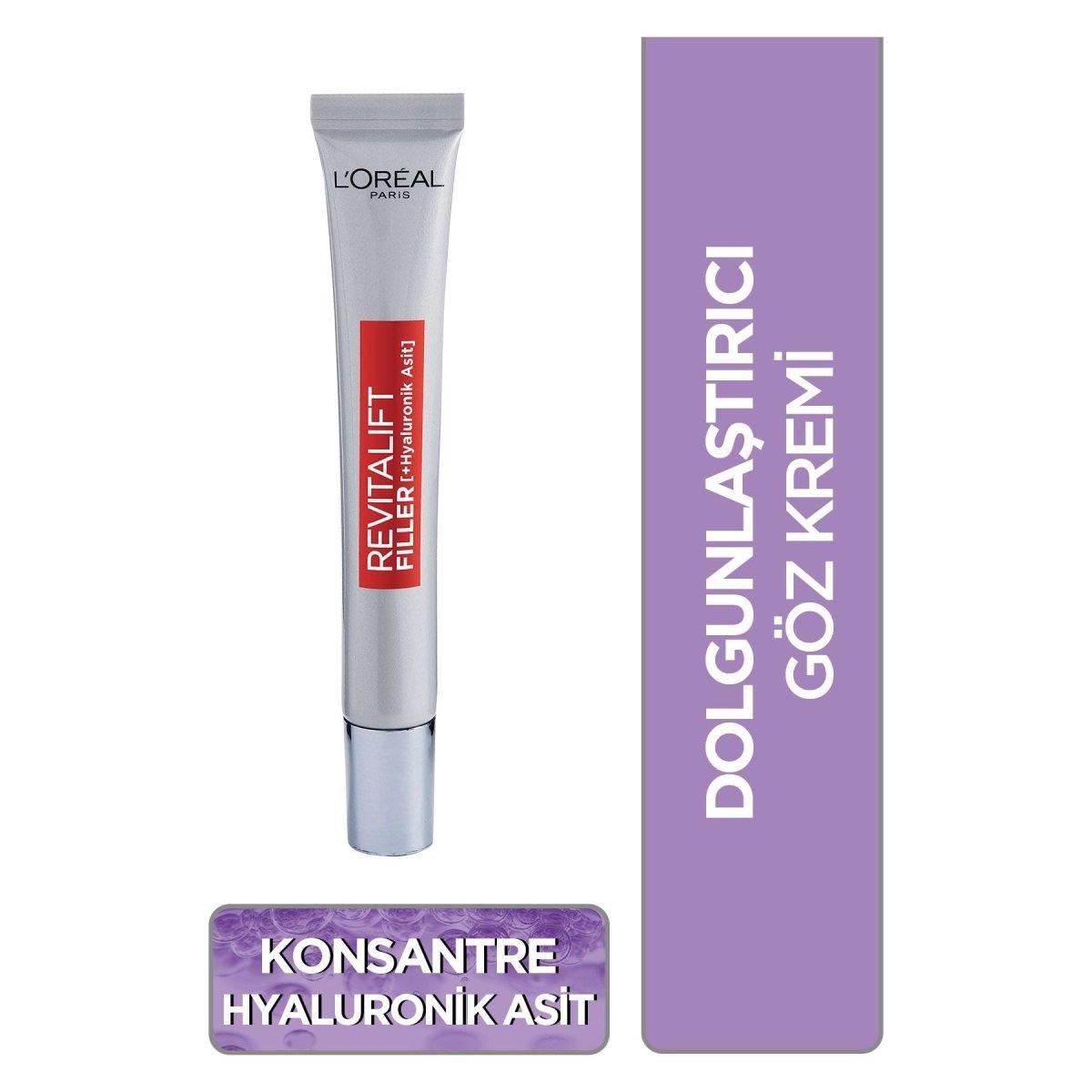 Loreal Paris Revitalift Filler Dolgunlaştırıcı Yaşlanma Karşıtı Göz Bakım Kremi 15ml - Hyaluronik Asit - Melori