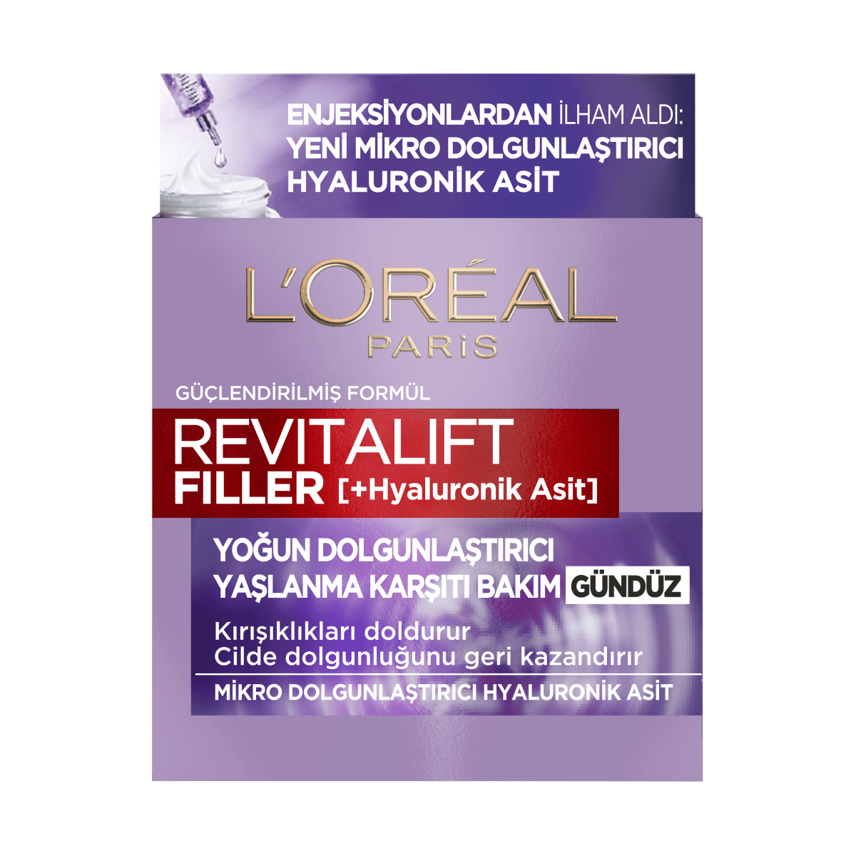 Loreal Paris Revitalift Filler Yoğun Dolgunlaştırıcı Yaşlanma Karşıtı Gündüz Kremi 50ml - Hyaluronik Asit - Melori