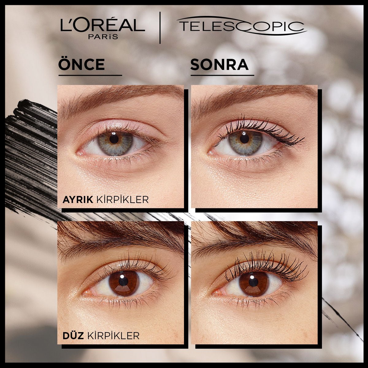 Loreal Paris Telescopic Carbon Black Maskara - Siyah - Melori