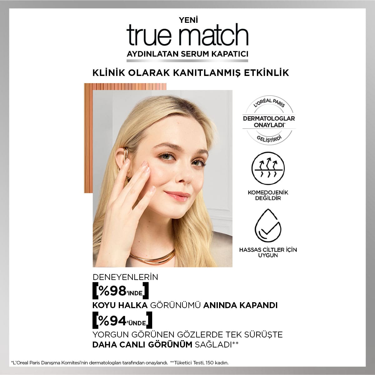 Loreal Paris True Match Aydınlatan Serum Kapatıcı - 4D Light Medium 11 ml - Melori