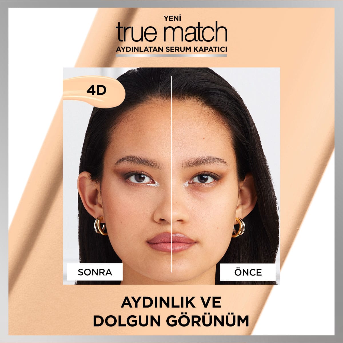 Loreal Paris True Match Aydınlatan Serum Kapatıcı - 4D Light Medium 11 ml - Melori