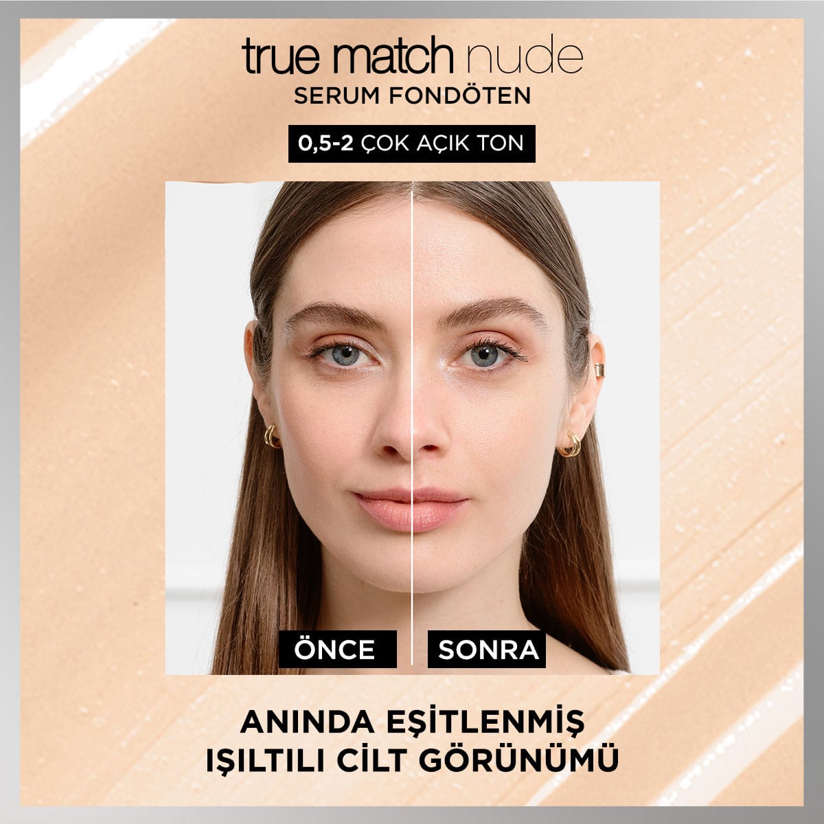 Loreal Paris True Match Nude Fondöten Serum 0.5 - 2 Very Light - Melori