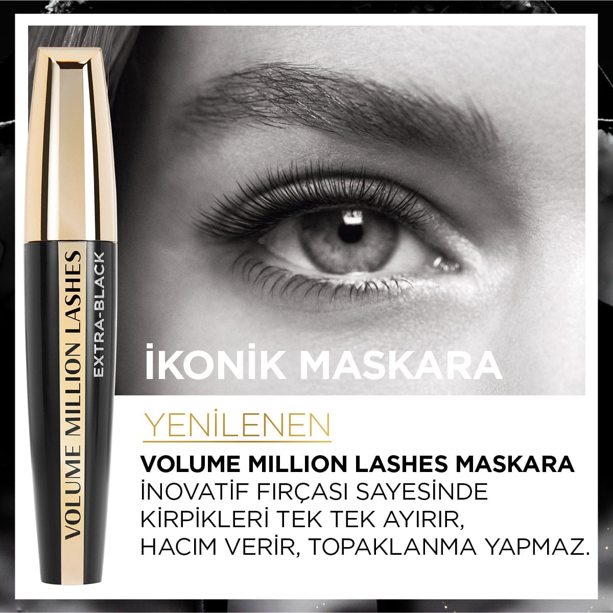 Loreal Paris Volume Million Lashes Extra Black Maskara - Melori