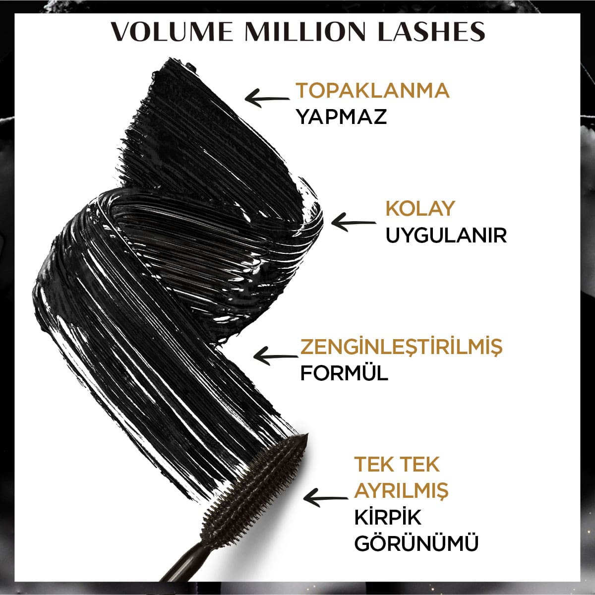 Loreal Paris Volume Million Lashes Extra Black Maskara - Melori