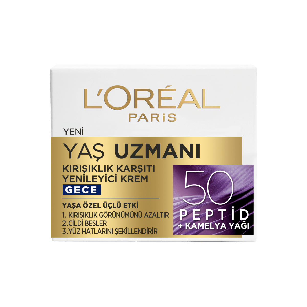 Loreal Paris Yaş Uzmanı 50+ Kırışıklık Karşıtı Yenileyici Gece Kremi 50 ml - Melori
