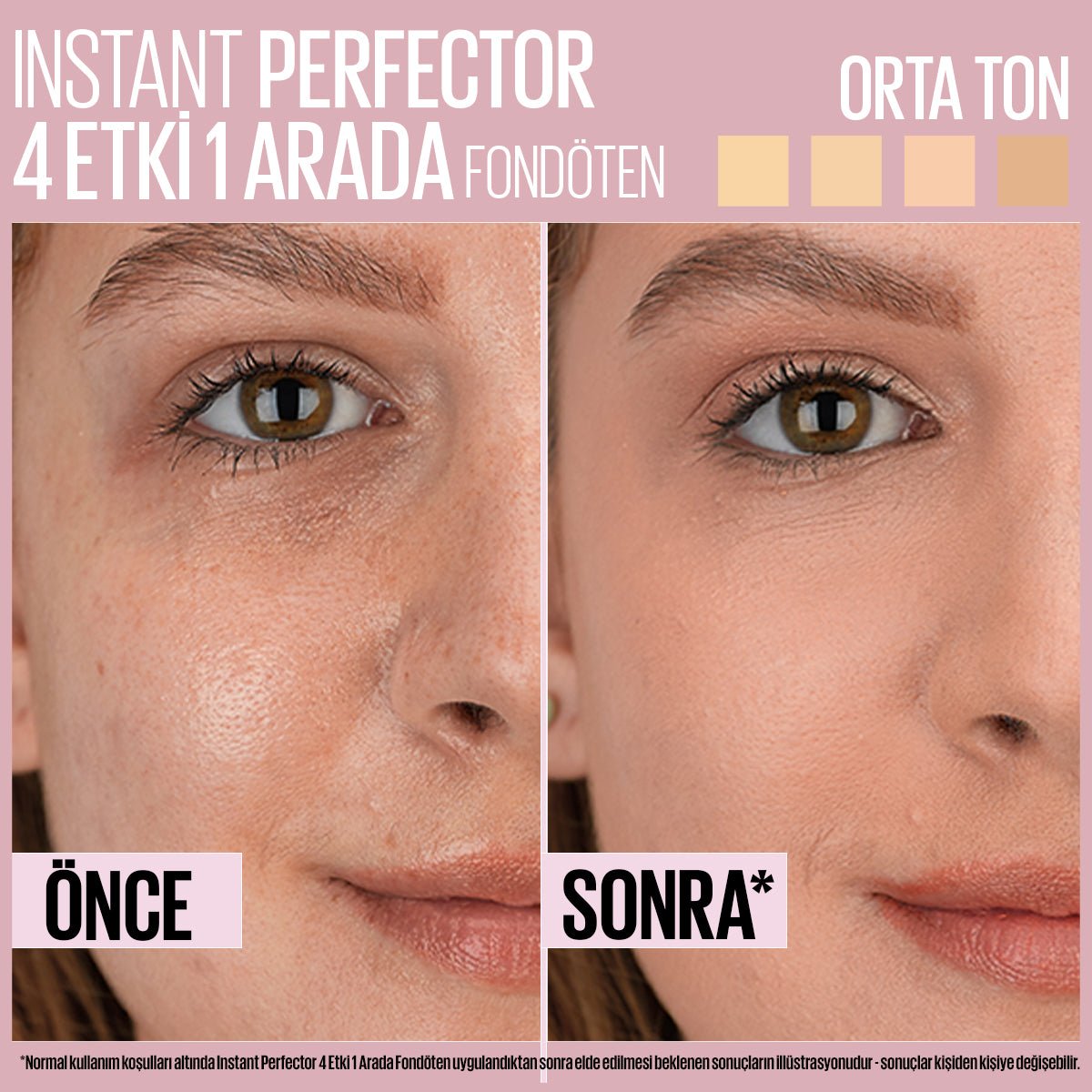 Maybelline Instant Perfector 4 ETKİ 1 ARADA Fondöten - Light (Orta Ton) - Melori